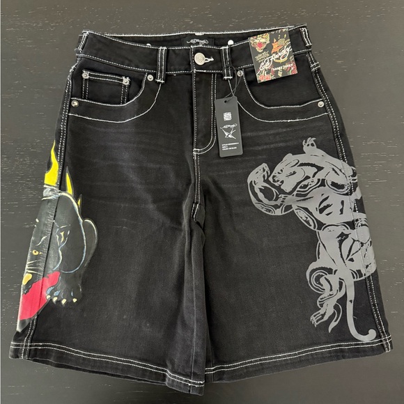 Ed Hardy Other - Ed Hardy Black Denim Shorts NEW DROP